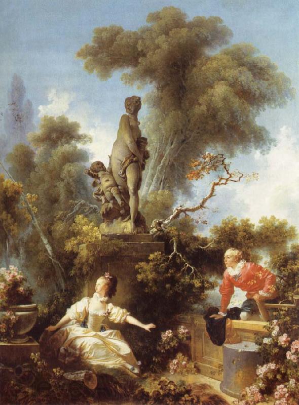 Jean Honore Fragonard The meeting, from De development of the love France oil painting art